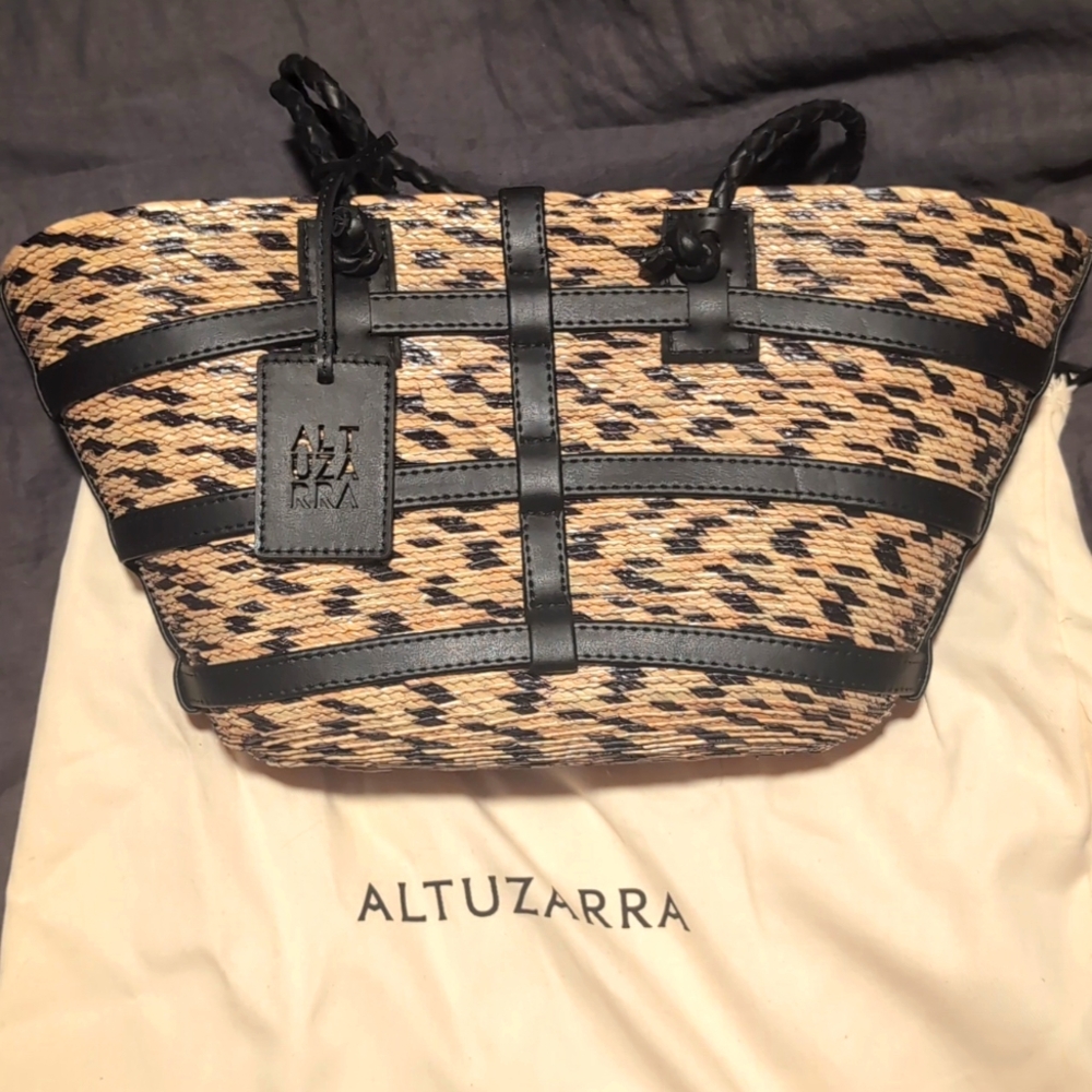 Altuzzara Small Vegan Watermill Woven Bag